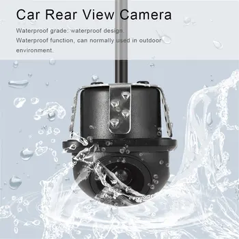 Su geçirmez Geniş Açı HD Araba Yedekleme Dikiz Kamera İle Ayna Görüntü Dönüştürme Hattı Ters Kamera Park Yardım Sistemi