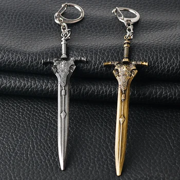 Oyun Karanlık Ruhlar Silah Anahtarlık Artorias Kılıç Kolye anahtarlıklar Erkekler Güç Metal Anahtar Biblo Şövalye Araçları Anahtar Toka Aksesuarları