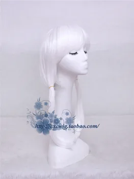 Lise dxd Koneko Toujou 55 cm uzun beyaz ısıya dayanıklı saç Cosplay kostüm peruk + bir peruk kap