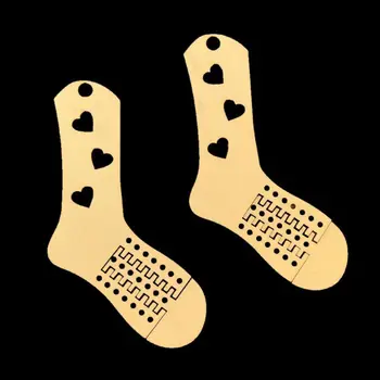 2 adet El Sanatları Aksesuarları DIY El Ahşap Çorap Engelleyici Örgü Kalıp Çorap Formları Örgü İpliği