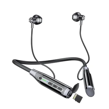 YENİ 5.2 Bluetooth Kulaklık 100 Saat Çalma Bas Kulak Kulaklık Kablosuz Kulaklık Boyun Bandı Su Geçirmez Kulaklıklar TF Kart Mıknatıs
