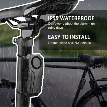 Wsdcam Bisiklet Alarmı Su Geçirmez Uzaktan Kumanda Motosiklet Elektrikli Araç Güvenlik Anti Kayıp Hatırlatmak titreşim uyarı alarmı Sensörü