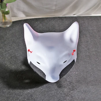 Tilki Maskesi Masquerade Festivali Cosplay Kostüm Prop Japon Tarzı Yarım Yüz Maskeleri Parti Rave Festivaller Aksesuarları
