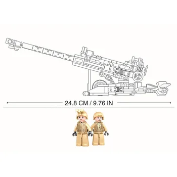 Sluban Yapı blok oyuncaklar Ordu Modeli ışık Obüs 258 ADET Tuğla B0890 Önde Gelen Markalarla Uyumlu İnşaat Kitleri