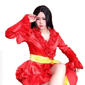 Boa Hancock Cosplay Kostüm kırmızı elbise 11