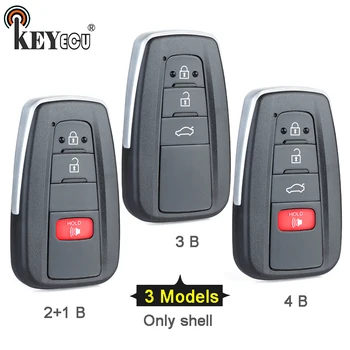 KEYECU Toyota Avalon Camry için C-HR RAV4 Prius Yedek Akıllı Uzaktan Araba Anahtarı Kabuk Durumda Fob 3 /2+1/3+1 4 Düğme