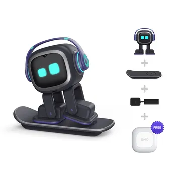 Emo Robot Akıllı Oyuncak AI Robot Masaüstü Evde Beslenen Hayvan Emo İngilizce Arkadaşı Hediye Elektronik Oyuncak Vektör