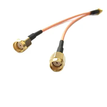 SMA Erkek 2X RP-SMA Dişi (Erkek Pin) Y Tipi Splitter Birleştirici Pigtail Kablo RG316 15 CM/30 CM/50 CM Toptan WİFİ Anten için