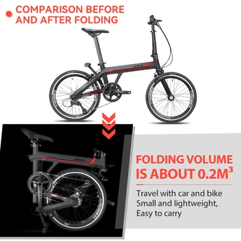 SAVA yeni z3 tek kollu katlanır bisiklet 20 inç karbon fiber tek kollu katlanır bisiklet SORA R3000 9 hızlı katlanır bisiklet