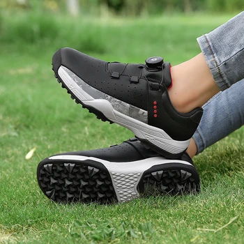Yüksek Kaliteli Kadın Golf ayakkabıları Nefes Golf Eğitim Sneakers kaymaz Spikeless Golf Sneakers Deri Golf spor ayakkabı Yeni