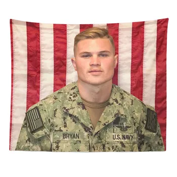 Zach Bryan ABD Donanması Goblen duvara asılan tabo Yatak Odası Oturma Odası Dekor Parti Zemin