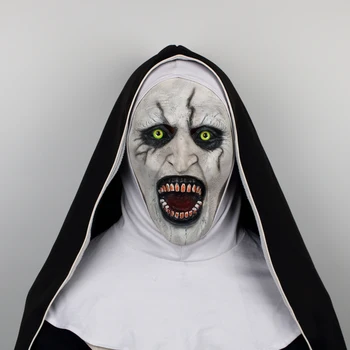 2018 Rahibe Korku Maskesi Conjuring Valak Cosplay Maske Tam Başkanı Korku Korkunç Cadılar Bayramı Partisi Sahne