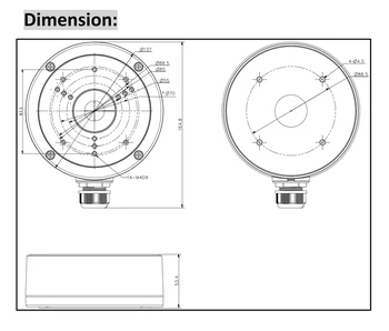 Hıkvısıon DS-1280ZJ-S Bağlantı Kutusu Alüminyum alaşımlı malzeme Dome Kamera Bullet Kamera DS-2CD2021G1-IDW1