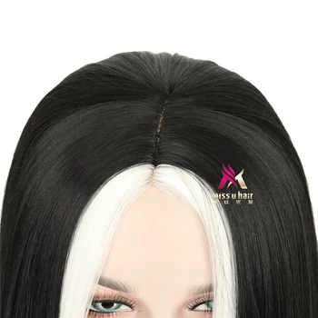 Film Ysanne Isard peruk Cosplay siyah beyaz ısıya dayanıklı sentetik saç peruk + bir peruk kap