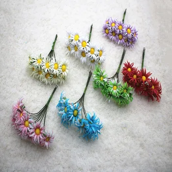 2bundles10pcs / paket Bitki Papatya yapay çiçekler DIY Çelenk Malzeme Parti Düğün çiçek dekorasyonu Yapay Kurutulmuş Çiçek