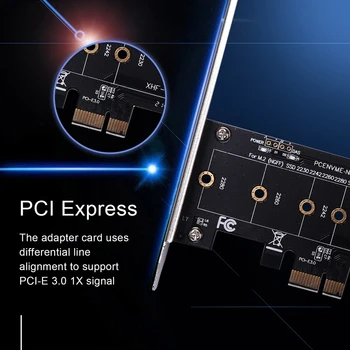Kartlara ekle PCIE M2 Adaptörü PCI Express 3. 0X1 NVME SSD M2 PCIE Yükseltici adaptör desteği 2230 2242 2260 2280 M. 2 SSD