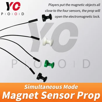 Mıknatıs sensörü eşzamanlı sürüm Kaçış Odası Prop dört mıknatıs Aynı anda ser bırakmak için YOPOOD Takagism oyunu bulmacalar açık manyetik
