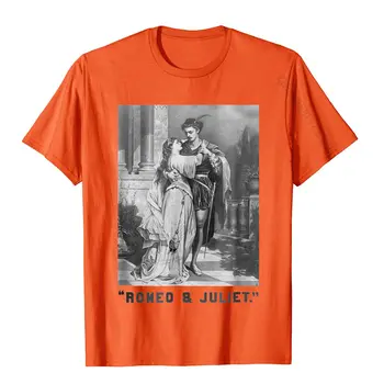 Romeo Ve Juliet T-Shirt-Vintage Klasik Shakespeare Tshirt Pamuk Erkekler T Shirt Parti Tees Tops Moda Komik