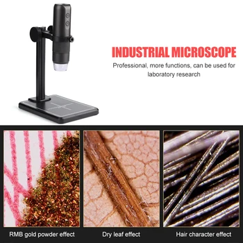 1000X Profesyonel Dijital Mikroskop Kamera HD WİFİ Taşınabilir Elektronik Endoskop cep telefonu PC Lehimleme LED Büyüteç