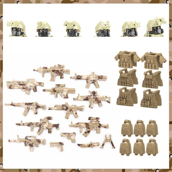 Askeri Rakamlar Kamuflaj Asker Kask MOC Yapı Taşları Orman Komando Eğitim Modeli Tuğla Çocuk NOEL Oyuncaklar
