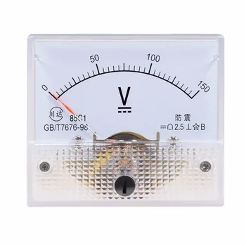 Pointer DC Voltmetre 85C1 DC 0-15 V 20 V 30 V 50 V 100 V 5 V 10 V Mekaniği Analog Volt Panel Metre Ölçer