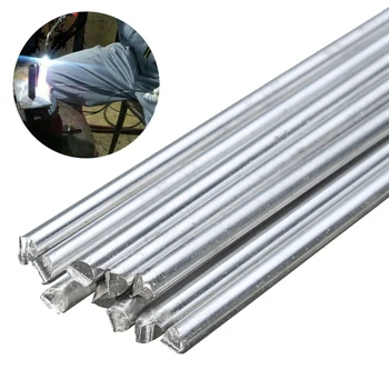 10 adet Gümüş 3.2 mm x 230mm Alüminyum Düşük Sıcaklık Metal Lehim Kaynak lehim teli Lehim TIG Dolgu Çubukları