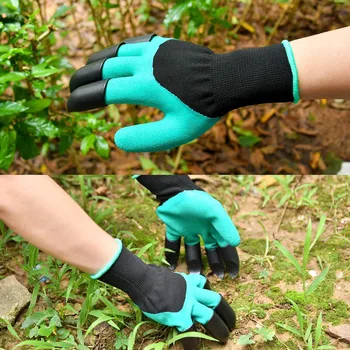 Kazma Eldivenleri Bahçe Dikim koruyucu eldivenler Plastik Pençeleri Anti Patinaj Kauçuk Eldiven Bahçe Kazma Su Geçirmez Eldiven