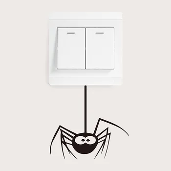 Örümcek Anahtarı duvar çıkartmaları Cadılar Bayramı yatak odası kapısı Dolapları Pencere Buzdolabı PVC Ev Güzelleştirmek Dekoratif Aksesuarları