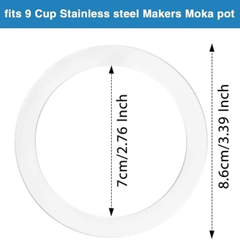 Moka Kahve Makinesi için Yedek Huni Kitleri ile Uyumlu Moka Express, 1 Paslanmaz Çelik Yedek Huni (9-Cup)