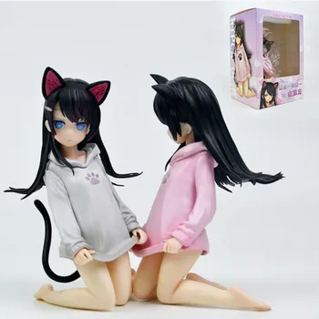 OCHİ LİPKA Kedi kulaklı Kız Ooki Ripuka Gri Şekil PVC Modeli koleksiyonu Oyuncak Hediyeler 16cm
