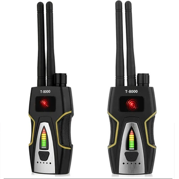 T8000 Kablosuz RF sinyal dedektörü Hata Anti Casus Kamera GSM Ses Monitörü Bulucu GPS Tarayıcı İzci Anti İzleme Algılama Aracı