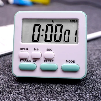 LCD dijital ekran Pişirme çalar saat Mutfak Zamanlayıcı Uyku Kronometre Saat Mutfak Aksesuarı geri sayım sayacı Mıknatıs Saat