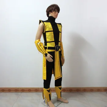 Akrep Mortal Kombat 3 Sarı Kıyafet Cosplay Kostüm Tailor made