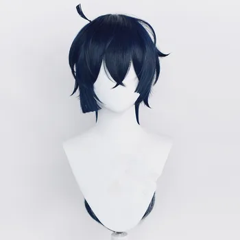 Anime Vaka Çalışması Vanitas Cosplay Peruk Vanitas hiçbir Karte Siyah Mavi İsıya Dayanıklı Sentetik Saç Peruk + Peruk Kap