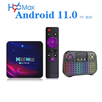 H96Max Android 11.0 TV KUTUSU RK3318 16GB 32GB 64GB akıllı TV kutusu Youtube WİFİ BT Medya oynatıcı Android 11.0 Set Üstü Kutusu