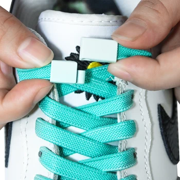 1 Çift Hiçbir Kravat Ayakkabı Bağcıkları Manyetik Metal Kilit Elastik Ayakkabı Bağcığı Sneakers Erkekler ve kadınlar İçin Ayakkabı Aksesuarları Tembel Ayakkabı Bağı