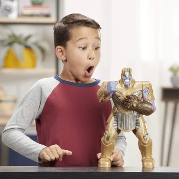 Marvel Thanos Kahraman Güç Yumruk Titan Kahraman Serisi Avengers Figürü Oyuncak 20 + İfadeler ve Ses FX çocuklar için doğum günü hediyesi E7406