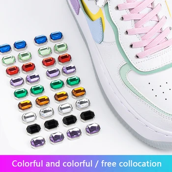 24 Renk Hiçbir Kravat Ayakabı Elmas kilit Elastik Ayakkabı Bağcıkları Düz Erkek Ve Kadın Sneakers Tembel Ayakkabı Dantel Aksesuarları
