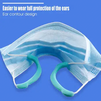 1 Çift Yumuşak Silikon Maske Kulak Kancası Maskesi Arkadaşı Anti-kaçak Anti-ağrı Görünmez Earmuffs Geri Dönüşüm kulak koruyucu Artefakt
