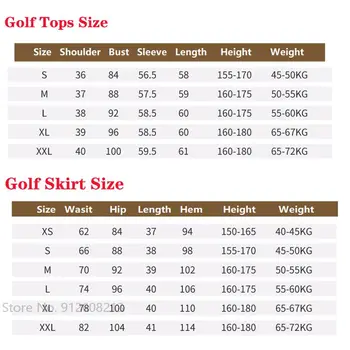 DK Golf Giyim Seti Bayanlar Uzun Kollu Kazak Örme V Yaka Hırka Kadın Mektubu Baskılı İnce Ceket Spor Etek Golf Skorts