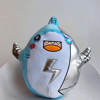 Lankybox Cyborg Robot peluş oyuncak LankyBot Kutulu Cyborg peluş ışık Thicc köpekbalığı Foxy peluş Kawaii oyuncak çocuk doğum günü hediyesi
