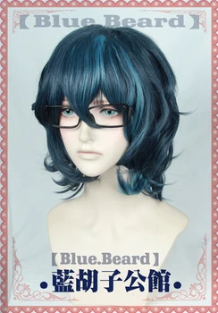 Topluluk yıldız Tsumugi Aoba mavi karışık kıvırcık kısa Cosplay ısıya dayanıklı sentetik saç Cadılar bayramı partisi karnaval + ücretsiz peruk kap