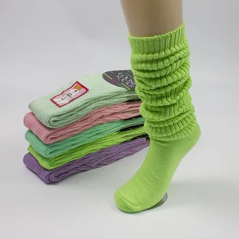 Japonya JK üniforma gevşek çorap renkli Pembe yeşil Anime Cosplay Kadın Slouch çorap kız Öğrenci çorap bacak ısıtıcıları
