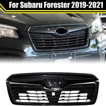 Abs Oem Tarzı Ön Izgara Örgü Kiti Parlak Siyah Subaru Forester 2019 İçin 2020 2021 Üst Tampon Izgarası Yarış İzgaralar