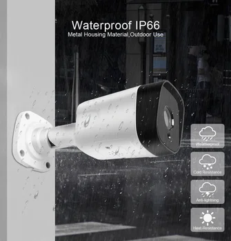 5MP Akıllı Açık Kamera WİFİ Su Geçirmez güvenlik kamerası Güvenlik Açık Alarm TF Kart Yuvası IP kamera Gece Görüş CamHi APP
