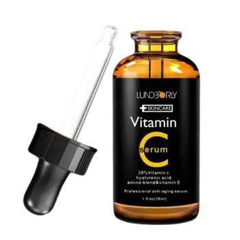 30 ml C Vitamini Serum Organik Nemlendirici E Vitamini Kaldırma Beyazlatma Cilt Anti Sıkılaştırıcı Özü Bakımı Yüz L6D8