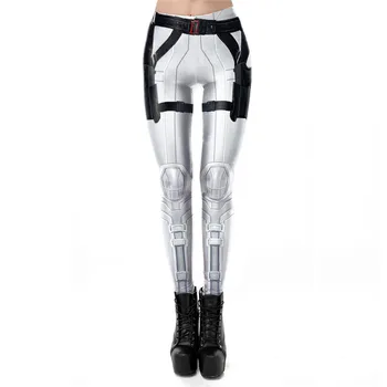 FCCEXIO Ekipmanları Silah Baskı Tayt Moda Kadın Tayt Zırh Deadpool Leggins Egzersiz Legging Kadın fitness pantolonları