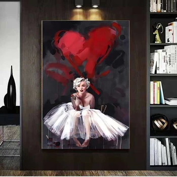 Marilyn Monroe Posteri Moda Tuval Boyama Karakter Portre Posterler ve Baskılar duvar Sanatı Resimleri ıçin Oturma Odası Ev Dekor