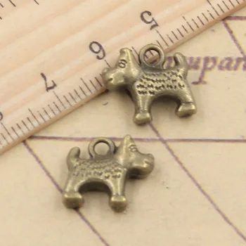 10 adet Charms Köpek Dalmaçyalı 13x14mm Tibet Bronz Gümüş Renk Kolye Antik Takı Yapımı DIY El Yapımı Zanaat