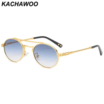 Kachawoo metal retro güneş gözlüğü erkekler yeşil mavi ayna lens yuvarlak gözlükleri kadınlar ıçin avrupa tarzı yaz uv400 seller
